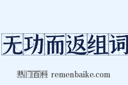 无功而返组词是什么意思的图片